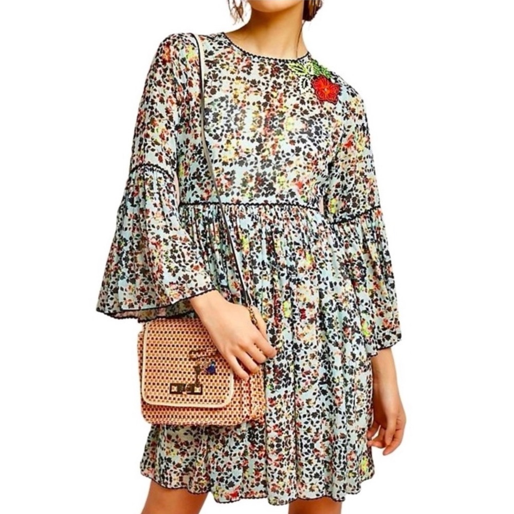 Anthropologie Bhanuni by Javoti Libra Floral Dress Size 4 - Picture 4 of 16